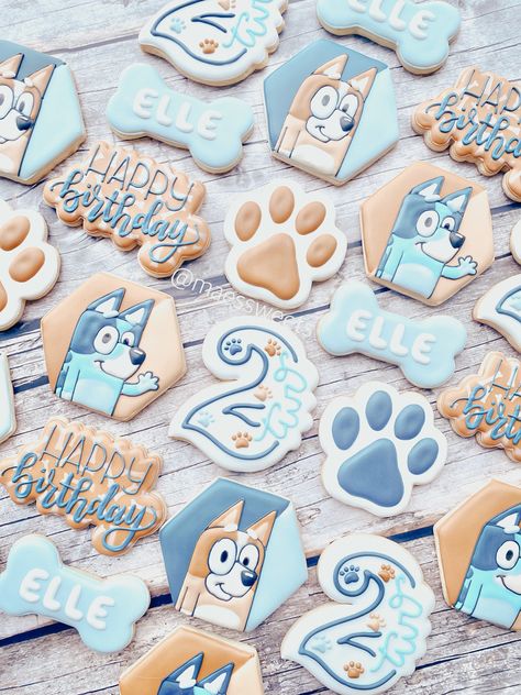 Birthday Halloween Cookies, 2nd Birthday Halloween, Bluey Cookies, Baby Birthday Party Theme, 2nd Birthday Party For Boys, Second Birthday Ideas, Bluey Birthday, Bday Party Theme, 2nd Birthday Party Themes