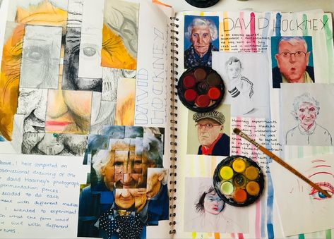 David Hockney Gcse Art Page, David Hockney Research Page Gcse, David Hockney Inspired Art, David Hockney Portraits, David Hockney Artist, David Hockney Artist Research Page, David Hockney Art, Art Core, Christopher Anderson