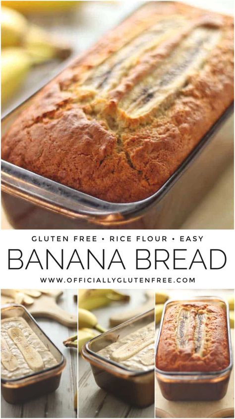 Banana Bread Gluten Free Recipe, Rice Flour Banana Bread, Baking Recipes Banana, Best Gluten Free Banana Bread Recipe, Easy Gluten Free Banana Bread, Recipes Banana Bread, Banana Bread Gluten Free, Gluten Free Banana Bread Recipe, Histamine Diet