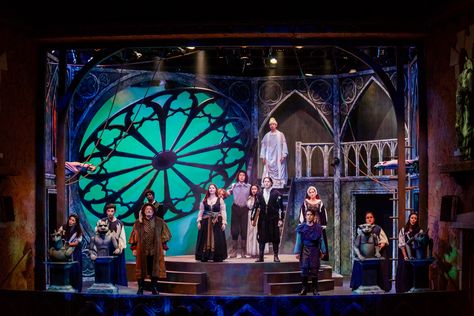 Less Is More Or Less Is Less: The Balancing Act Of Designing Big Musicals In Small Spaces - The Theatre Times Notre Dame Musical, Scenic Design Theatres, Theatrical Scenery, Drama Stage, Small Theatre, Interior Design Drawings, Set Design Theatre, Stage Set Design, Theatre Design