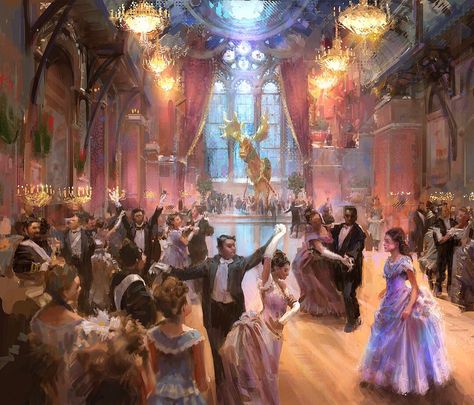 Fantasy Ballroom, Marco Bucci, Nutcracker Aesthetic, Disney Nutcracker, Victorian Party, Ball Aesthetic, Learn Art, Matte Painting, Book Inspiration