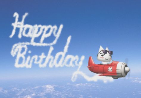 Toro Inoue on Twitter: "Happy Birthday to you!… " Animal Crossing Cats, Toro Inoue, Birthday Message, Creature Drawings, Cat Icon, Happy B Day, In The Clouds, Cute Profile Pictures, Silly Cats