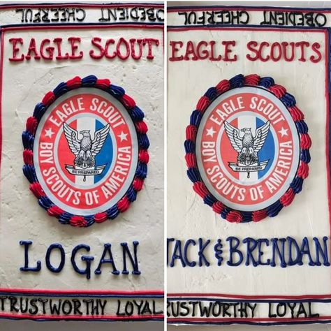 Eagle Scout Court of Honor cakes from this weekend. So happy to see these young, dedicated scouts achieve the highest rank! Soar high! #petitesweetsbydonna #eaglescout #eaglescouts #onceaneaglealwaysaneagle #cake #cakes #cakesoffacebook #cakesofinstagram Eagle Scout Cake, Eagle Scout Court Of Honor, Court Of Honor, Eagle Scouts, Eagle Scout, Cub Scouts, Boy Scouts, Girl Scouts, So Happy