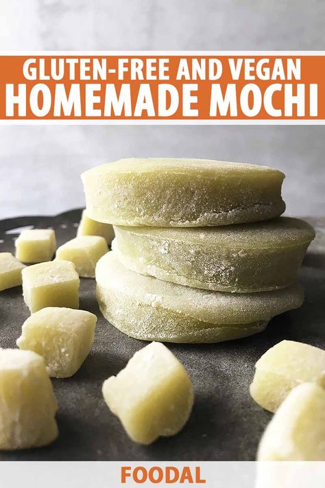 Mochi is a soft and chewy Japanese confection with a fun texture that delights with every bite. Enjoy on its own, as a garnish on ice cream, or as a wrap for sweet fillings. It's easy to make this gluten-free treat in your own kitchen with Foodal's recipe. Read more now. #mochi #glutenfreedessert #foodal Gluten Free Mochi, Homemade Mochi, Mochi Recipe, Vegan Cinnamon Rolls, Sans Gluten Sans Lactose, Gluten Free Treats, Asian Desserts, Favorite Snack, Gluten Free Desserts