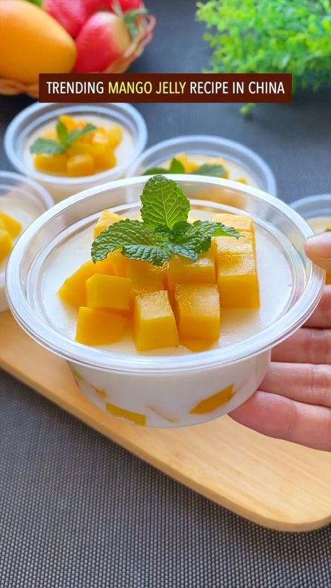 Mango Jelly Recipe, Custard Egg, Mango Jelly, Jelly Pudding, Soy Bean, Pudding Dessert, Jelly Recipe, Jelly Recipes, Bean Curd