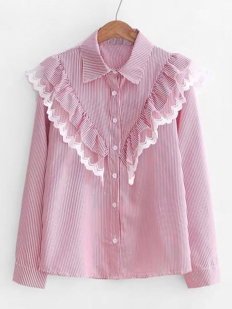 Ruffle Shirts, Detail Couture, Casual Cotton Top, Minimal Dress, Kids Blouse, Cute Skirt Outfits, Pattern Dress Women, Trendy Fashion Tops, Frocks For Girls