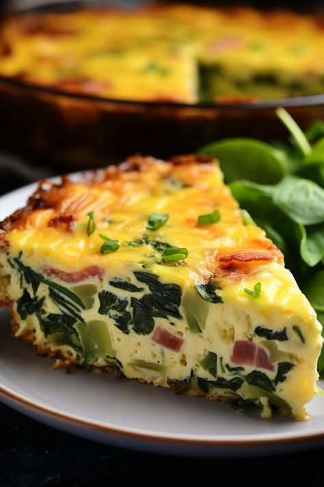 Crustless Spinach Quiche - That Oven Feelin Crustless Spinach Quiche, Ww Breakfast, Blueberry Yogurt, Spinach Quiche, Breakfast Casseroles, Veggie Meals, Crustless Quiche, Recipes Sweet, Fast Dinners