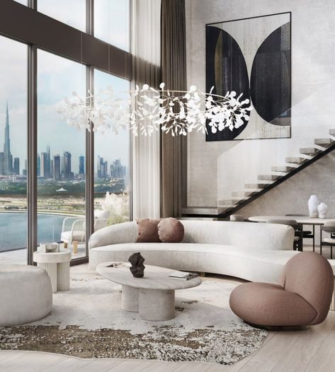 Feel At Home With Kempinski Residences The Creek Dubai Ivy Style, Flat Interior, Lounge Design, Livingroom Layout, Formal Living Rooms, Luxury Interior Design, Luxury Living Room, Interior Design Projects, Living Design