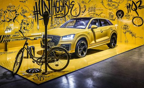 auto showroom on Behance Mini Exhibition, Cars Showroom, Car Expo, Car Showroom Design, Audi Q2, Car Display, Floor Graphics, Showroom Interior Design, Pajero Sport