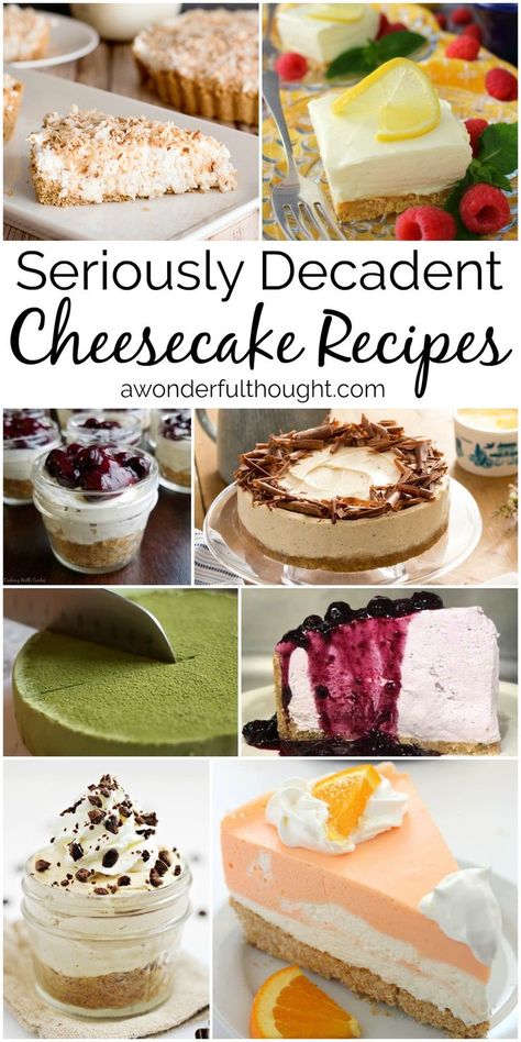 Decadent Cheesecake Recipes #cheesecake #desserts #cheesecakerecipes #awonderfulthought Unique Cheesecake Recipes, Unique Cheesecake, Decadent Cheesecake, Recipes Cheesecake, Birthday Cake Decorating Ideas, Cream Cheese Desserts, Homemade Cheesecake, Best Cheesecake, Cake Recipes From Scratch