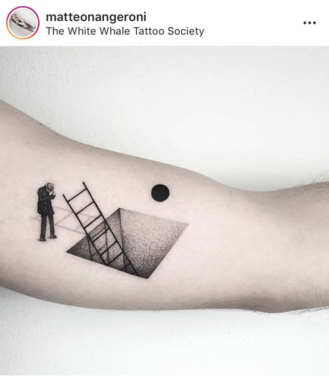 Tattoo Ideas For The Arm, Ladder Tattoo, Optical Illusion Tattoo, Surreal Tattoo, Best Tattoo Ideas, Meaningful Tattoos For Women, Small Meaningful Tattoos, Trash Polka, Most Popular Tattoos