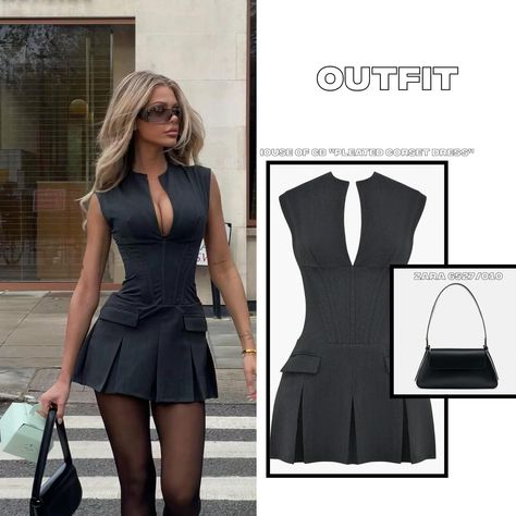 🤍OUTFIT Articlenumbers: 🤍Dress house of cb: ”pleated corset dress” 🤍Bag zara: 6527/010 #fashion #fashionstyle #fashionblogger #inspiration #inspo #outfit #dress #outfits #outfitinspo #grey #luxury #clothes #clothing #girl #women #style #fashiongram #trending #trend #haul #zara #zarawoman #fypage #explore #utforska House Of Cb Dresses Aesthetic, Brown Corset Dress, Zara Trends, Brown Corset, House Of Cb Dresses, Dresses Aesthetic, Diy Skirt, Corporate Outfits, Luxury Clothes