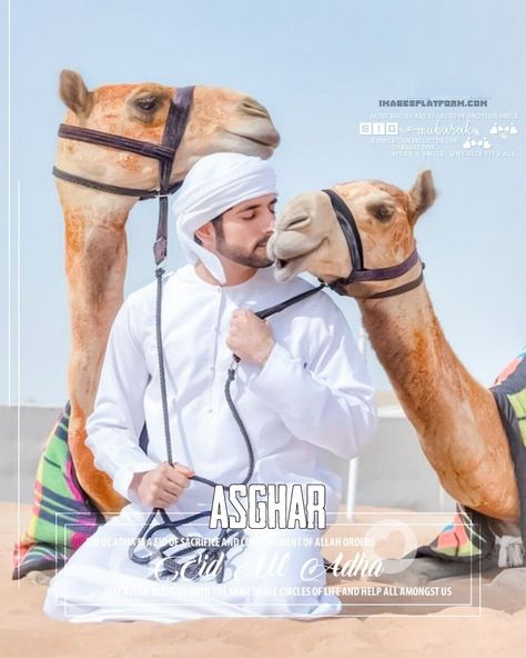 asghar name dp, asghar name wallpaper, Eid Ul Adha dp maker for boys, download camel dp with name, camel wallpaper of Sheikh Hamdan Eid Ul Adha Dp, Eid Mubarak Pic, Bakra Eid, Husband And Wife Love, Royal Family Pictures, Sheikh Hamdan, Trending Photos, Queen Photos, Arabian Beauty