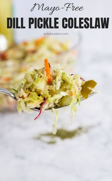 Pickle Slaw Recipe, Dill Pickle Coleslaw, Pickle Coleslaw, Coleslaw Recipe Easy, Pickle Lover, Summer Side Dish, Fresh Salad Recipes, Slaw Recipes, Best Salad Recipes