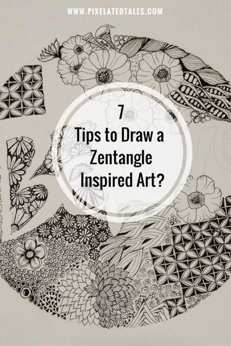 Zentangle Ideas Inspiration, Color Zentangle Art, Zen Tangle Ideas, Zendoodle Art Inspiration, Zantangle Art Artwork, Zen Doodle Patterns Easy, Zentangle Drawings Ideas, Zentangle Art Beginners, Tips To Draw