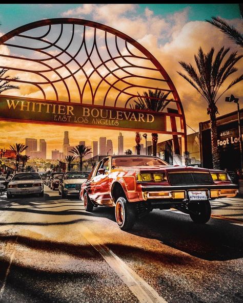 Cruisingback2route66 (@cruisingback2route66) posted on Instagram: “@cruisingback2route66 together as one cruise on Whittier boulevard #cruisingback2route66azusa #cruisingback2route66 #togetherasonecruise…” • Jul 6, 2020 at 4:03pm UTC East Los Angeles Tattoo, Lowrider Culture, La Photoshoot, Chicano Culture, Whittier Blvd, Traditional Butterfly, Gangsta Tattoos, Lowrider Art, Old Vintage Cars