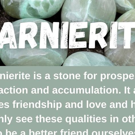 Heather/Love N’ Lava Designs on Instagram: "💎 Hey there, crystal lovers! Today, we're diving into the mesmerizing world of Garnierite, a stone that exudes natural beauty and positive vibes! 🌍 ✨ Garnierite, also known as Green Moonstone, is a gorgeous green mineral that captivates the senses. Its mesmerizing hues range from vibrant emerald greens to soothing mint shades, making it a true feast for the eyes! 😍💚 🌿 Beyond its stunning appearance, Garnierite holds numerous metaphysical propertie Green Moonstone, Connection With Nature, Emotional Balance, Gems And Minerals, The Senses, Hey There, Mother Earth, Positive Vibes, Heathers