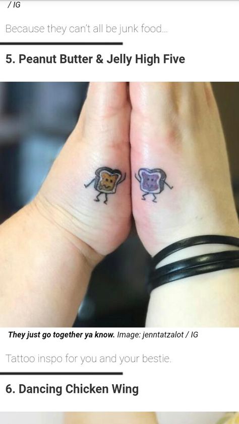 Pb&j Tattoo Best Friends, Pb&j Tattoo, Peanut Butter Jelly Tattoo, Peanut Butter And Jelly Tattoo, Jelly Tattoo, True Love Tattoo, Thumb Tattoos, J Tattoo, Sisters Tattoo