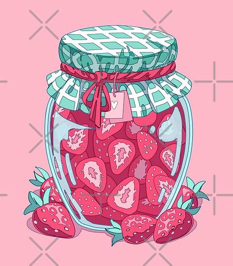 A cute red jar with some strawberry jam A kawaii design with a stylish jar and some delicious strawberry jam. A great gift for someone who loves sweets, grandmother's country jam, and cute drawings in anime style. A great option for those who love Japanese and Korean styles. strawberry, strawberries, jam, jar, food, cute, fruit, sweet, red, delicious, yummy, jelly, kawaii, gifts, jammer, berry, summer, pink, red, aesthetic Country Jam, Love Japanese, Kawaii Design, Strawberry Jam, Anime Style, Strawberries, Cute Drawings, Jam, Drawings