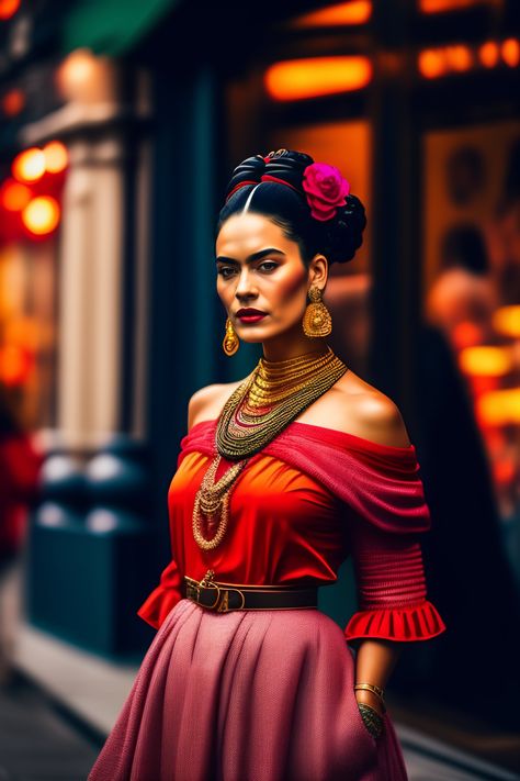 Freida Kahlo, Frida Kahlo Style, Fantasy Photography, Light Night, Casual Jewelry, Hobo Style, Night Party, Street Photo, Casual Clothing