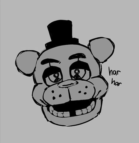 Freddy Fazbear Drawing Easy, Freddy Fazbear Sketch, How To Draw Freddy Fazbear, Fnaf Art Freddy, Fnaf Sketches Easy, Fnaf Easy Drawings, Easy Fnaf Drawings, Fnaf 1 Characters, Fnaf Art Easy