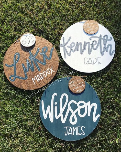 Wooden Baby Name Signs, Hospital Door Hanger Boy, Hospital Door Signs, Hospital Door Hanger, Hospital Door Hangers, Baby Door Hangers, Classic Nursery, Hospital Door, Door Hangers Diy