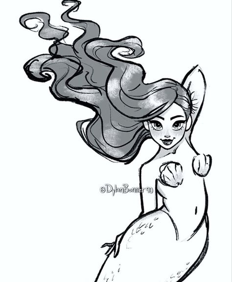 Mermaid Hair Drawing Reference, Mermaid Hairstyles Drawing, Mermaid Hair Drawing, Mermaid Tail Drawing, Mermaid Hairstyles, Dylan Bonner, Mermaid Oc, Emo Disney, Mermaid Figures