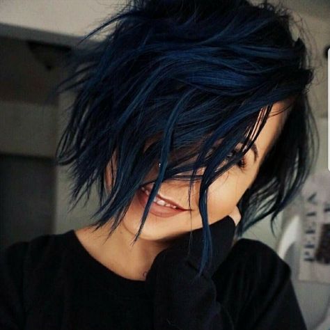 15+ Best Blue Hairstyles For a Marine Touch In Your Look Black Hair Color Ideas, Blue Black Hair Color, Stylish Hair Colors, Blue Black Hair, Hair Color Unique, Black Hair Color, Short Hair Color, Rock Punk, Looks Black