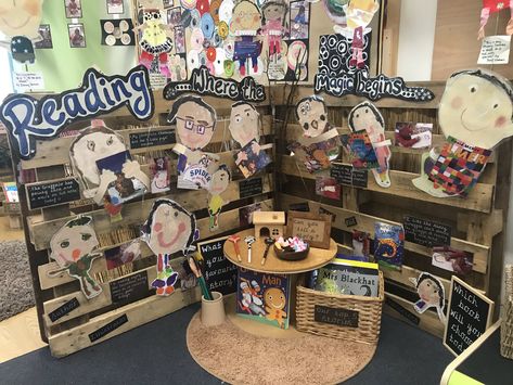 Reading Area Eyfs Book Corners, Literacy Corner, Eyfs Provision, Ivf Diet, Natural Classroom, Year 1 Classroom, Story Sacks, Reading Areas, Reggio Emilia Classroom