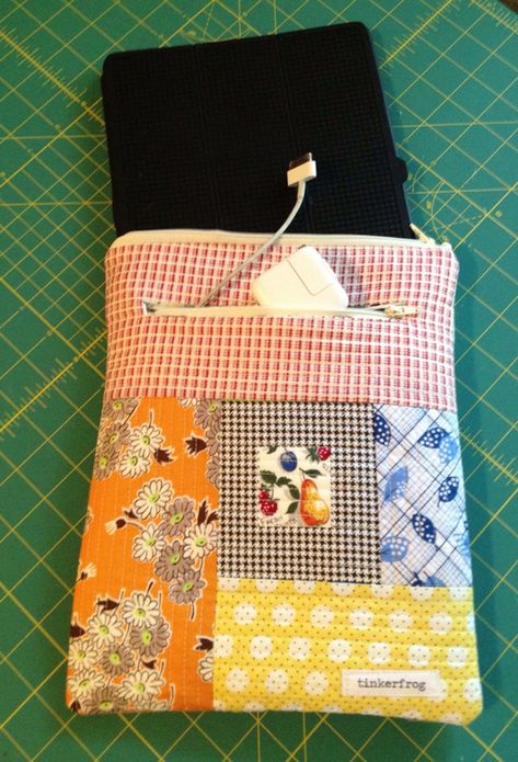 Ipad Case Pattern, Sleeve Tutorial, Ipad Pouch, Clutch Tutorial, Ipad Bag, Tablet Bag, Quilt As You Go, Ipad Sleeve, Small Sewing Projects