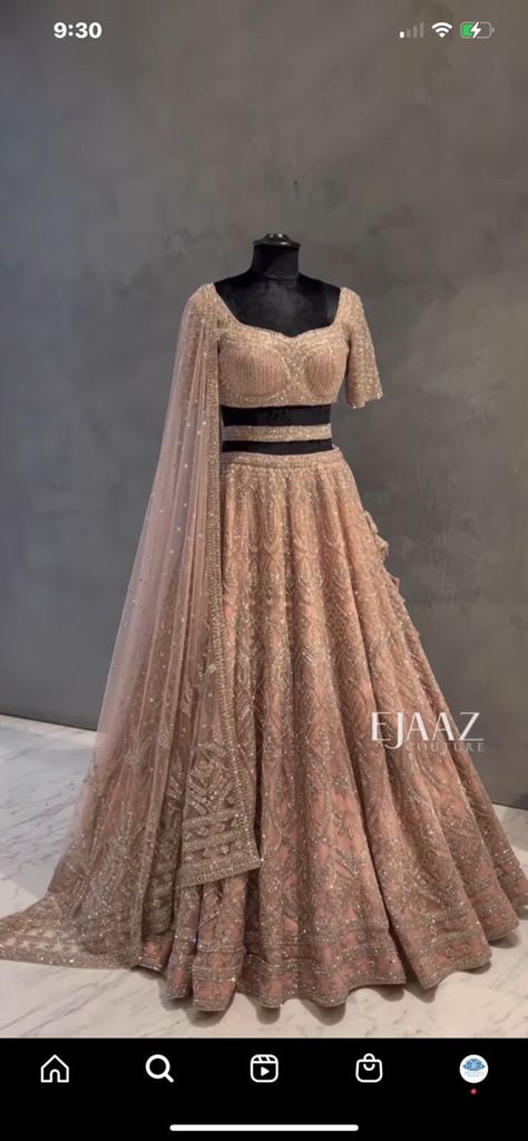 #lehenga Indian Engament Outfits, Lhnga Design Latest For Women, Reception Gowns Indian Bridal Latest, Reception Lehngas, Lahenga Design Latest Wedding Ideas, Engament Dress Ideas, Lehengas For Reception, Lahenga Design Latest, Reception Lehanga