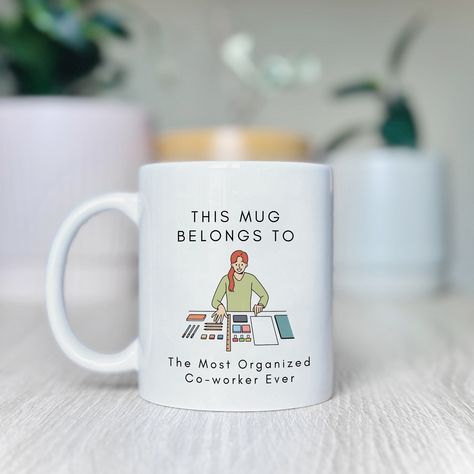 Most Organized Coworker Ever Mug, Funny Coworker Mugs, Cute Coworker Mug, Mugs for Coworkers, Gifts for Coworkers, Organized Worker by EverydayCharacters on Etsy Mugs For Coworkers, Coworkers Funny, Work Mugs, Coworkers Gifts, Coworker Humor, Funny Coworker Gifts, Coworker Gifts, Black Paper Drawing, Paper Drawing