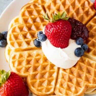 Authentic Norwegian Waffles - The Stay At Home Chef Norwegian Waffles Recipe, Norwegian Pastry, Norwegian Waffles, Butter Spreads, The Stay At Home Chef, How To Make Waffles, Waffles Easy, Stay At Home Chef, Butter Spread