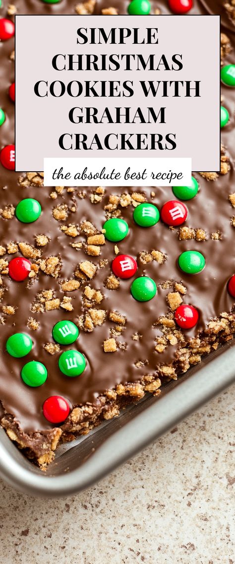 Image for Simple Christmas Cookies with Graham Crackers Christmas Bark Recipes Graham Crackers, Christmas Scotcheroos, Gramcracker Recipes, Crockpot Christmas Crackers Recipe, Gram Cracker Recipes, Christmas Crackle Recipe, Cookies With Graham Crackers, Chocolate Graham Cracker Cookies, Simple Christmas Cookies