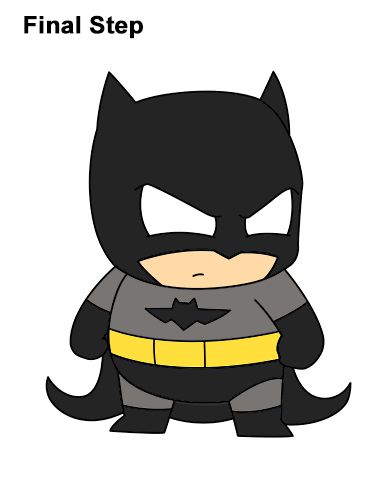 Mini Batman Drawing Cartoon Batman Drawing Easy, Batman Cute Cartoon, Mini Cartoon Drawings, Bat Man Drawings, Cute Batman Drawing, Baby Batman Cartoon, Batman Sketch Easy, Batman Cartoon Drawing, Batman Drawing Easy