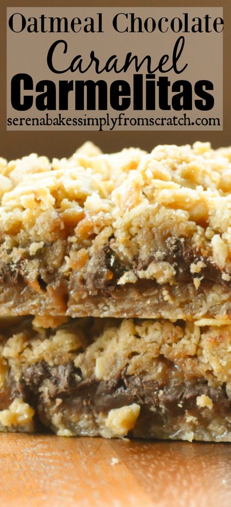 Cookie Crackers, Carmelitas Recipe, Homemade Caramel Recipes, Yummy Bars, Chocolate Oatmeal Bars, Caramel Cookies Bars, Chocolate Oatmeal Cookies, Chocolate Oatmeal, Oatmeal Chocolate