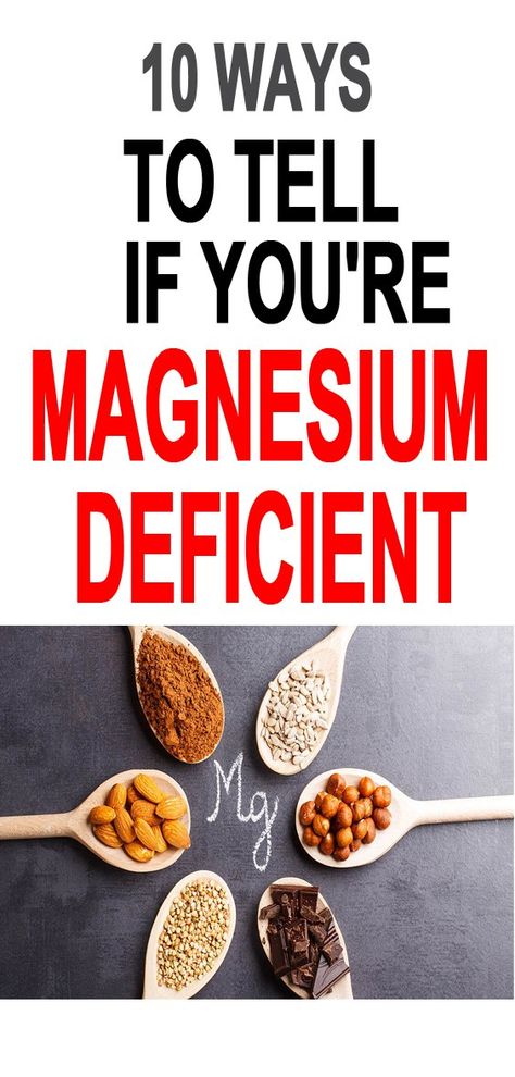 Here's how to tell if you're magnesium deficient. If you're deficient in Magnesium, it's going to take a toll on your body. Here's how to tell if you need more Magnesium in your life. #magnesium Magnesium Drink, Signs Of Magnesium Deficiency, Magnesium Deficiency Symptoms, Magnesium Rich Foods, Magnesium Benefits, Magnesium Oil, Magnesium Deficiency, Lose 40 Pounds, Healthy Nutrition