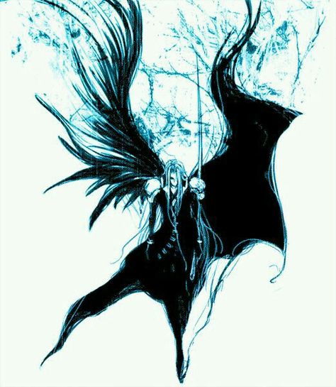 Sephiroth one winged angel art drawings Sephiroth Tattoo, Sephiroth Art, Final Fantasy Tattoo, Into Video, Final Fantasy Sephiroth, Winged Angel, Final Fantasy Collection, Final Fantasy Artwork, Final Fantasy Vii Remake