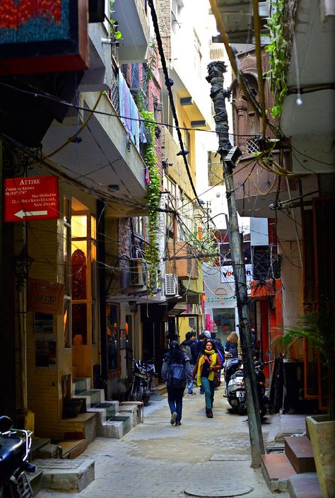 Hauz Khas (Delhi) is a maze of narrow lanes and alleys. Hauz Khas Village, Hauz Khas, City Life Photography, All The Bright Places, Indoor Waterfall, Floral Wallpaper Iphone, Sky Photography Nature, Beautiful Nature Scenes, Best Location