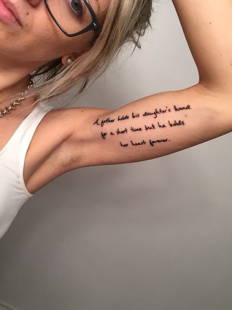 Inspirational Tattoo Quotes, Niece Tattoo, Tattoo Frases, Tattoos For Dad Memorial, Quotes Unique, Father Daughter Tattoos, Tattoo Quotes About Life, Good Tattoo Quotes