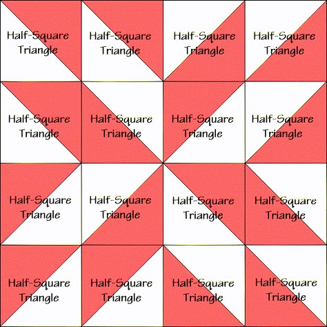 Half Square Triangle Quilts Pattern, Colchas Quilting, Triangle Quilt Pattern, Projek Menjahit, Triangle Quilts, Painted Barn Quilts, Block Diagram, Barn Quilt Designs, Half Square Triangle Quilts