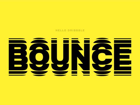 Bounce Back Illustration, Roll Bounce Movie Poster, Bounce Typography, Bouncy Font, Bounce Calligraphy, Back Message, Ticket Design, Packaging Solutions, Text Effects