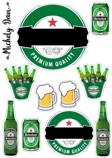 Topo de bolo heineken em 2022 | Festa de boteco decoracao, Bolo heineken, Heineken Heineken Cake, Printable Beer Labels, Rapunzel Cake Topper, Happy Fathers Day Cake, Rose Gold Cake Topper, Birthday Beer Cake, Alcohol Cake, Cake Topper Printable, Gluten Free Beer