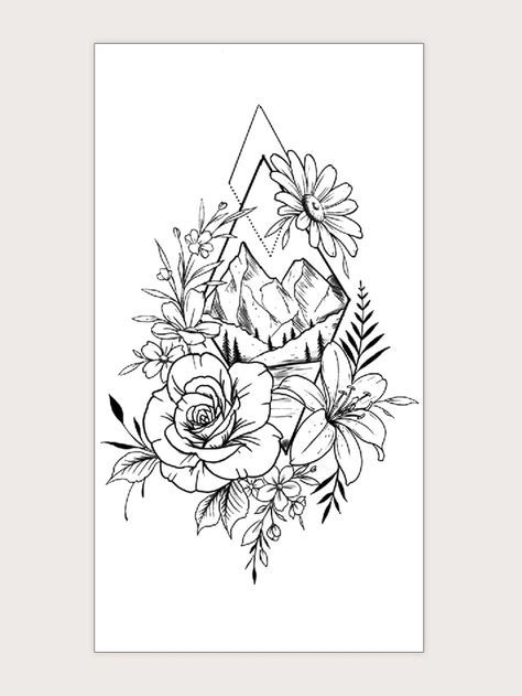 Flower Pattern Tattoo, Fantasy Tattoo, Skull Sketch, Cactus Tattoo, Western Tattoos, Muster Tattoos, Upper Arm Tattoos, Kawaii Tattoo, Memorial Tattoo