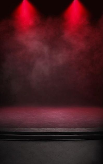 The dark stage shows. dark red background. ai generated Aesthetic Stage Background, Show Lighting Stage, Stage Show Background, Red Stage Background, Red Set Design, Indoor Background For Editing, Red Background For Editing, Mysterious Backgrounds, Background For Dance