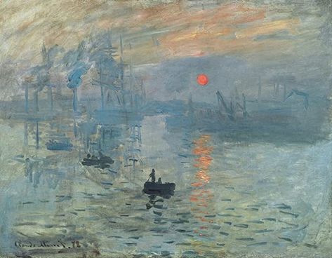 Impression Sunrise, Impressionism Monet, Galleria D'arte, Claude Monet Art, Tv Vintage, Sunrise Painting, Berthe Morisot, Most Famous Paintings, Monet Art