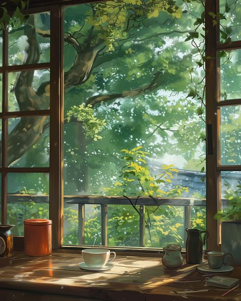 Setting Aesthetic, Japan House, Morning Sunlight, Perfect Morning, Morning View, Nature View, Manga Cute, Cozy Decor, Reading Journal