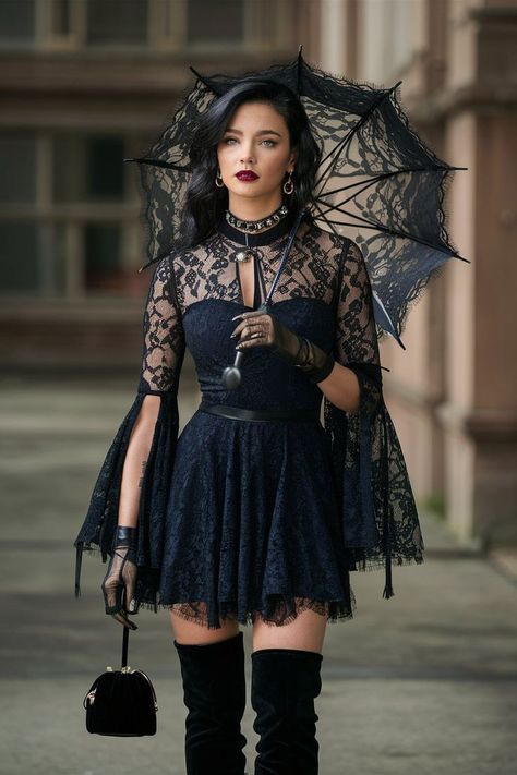 Goth Professional Outfits Plus Size, New Goth Fashion, Victorian Witch Outfit, Winter Witchy Outfits, Dark Empress, Dark Gothic Fashion, Witchy Outfits, Fashion Costume Halloween, Gothic Outfit