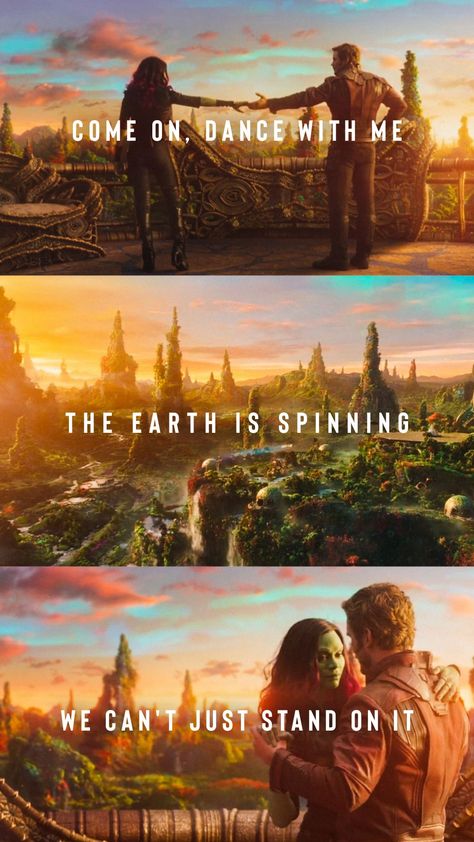 Gamora & Peter Starmora Aesthetic, Gamora And Peter, Marvel Edits, Dance With Me, Superhero Wallpaper, Marvel Stuff, Star Lord, Avengers Assemble, Wallpaper 4k