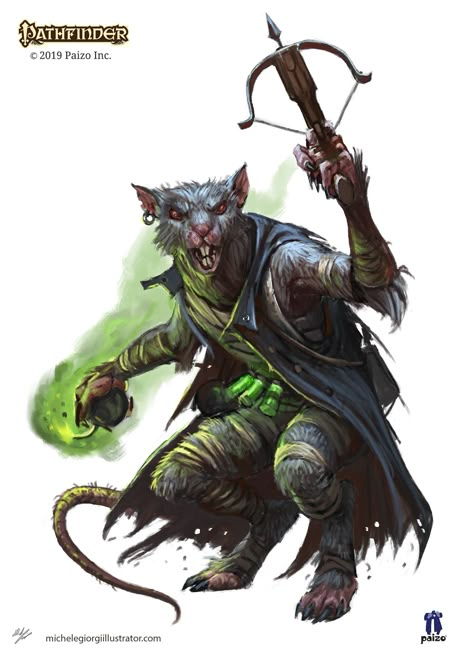 Dnd Ratfolk, Pit Fiend, Sarah Robinson, Pathfinder Character, Heroic Fantasy, Fantasy Races, Dungeons And Dragons Characters, Fantasy Creatures Art, Warhammer Fantasy